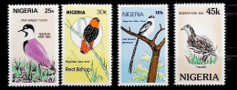 1984-Nigeria (MNH=**) Serie 4 Valori Uccelli - Nigeria (1961-...)