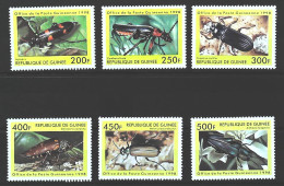 1998-Guinea (MNH=**) Serie 6 Valori Insetti - Guinee (1958-...)