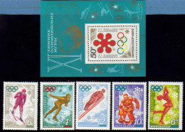 1972-Russia (MNH=**) Foglietto S.1v.+s.5v."giochi Olimpici Invernali A Sapporo"c - Sonstige & Ohne Zuordnung