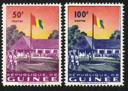 1959-Guinea (MNH=**) S.2v."Alza Bandiera" - Guinee (1958-...)