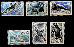 1976-Antartico Francese (MNH=**) S.6v."Animali"cat.Yvert 2013 Euro 80 - Ungebraucht