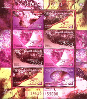 1998-Indonesia (MNH=**) Foglietto 8 Valori Minerali - Indonesien