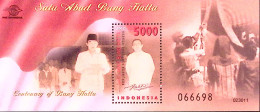 2001-Indonesia (MNH=**) Foglietto 1 Valore Centenario Bang Hatta - Indonesien