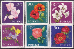 1964-Polonia (MNH=**) S.12v."fiori"catalogo Yvert Euro 7,75 - Andere & Zonder Classificatie