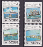 1984-Salomone Isole (MNH=**) S.4v."250 Anniversario Dei Lloyds Giornale"catalogo - Isole Salomone (1978-...)