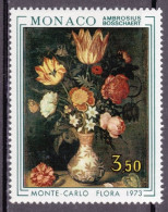 1973-Monaco (MNH=**) S.1v."Expo.Montecarlo,flora,quadro"catalogo Unificato Euro  - Otros & Sin Clasificación