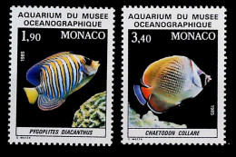 1986-Monaco (MNH=**) Serie 2 Valori Pesci - Otros & Sin Clasificación