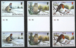 1988-Isola Di Man (MNH=**) (MNH=**) Serie 3 Valori Interspazio Di Gruppo Pettiro - Isla De Man