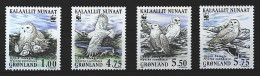 1999-Groenlandia (MNH=**) Serie 4 Valori WWF Uccelli Artici - Unused Stamps