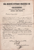 1919-Decreto Di V.E.III^re D'Italia E Dell'ordine Dei Santi Maurizio E Nazzaro G - Decrees & Laws