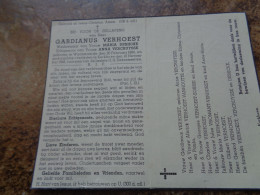 Doodsprentje/Bidprentje  GARDIANUS VERHOEST   Waarmaarde 1884-1945 Kerkhove (Wdr Derijcke/Echtg Vercruysse) - Religión & Esoterismo