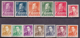 1958-Norvegia (MNH=**) 13v."Olav V"catalogo Unificato Euro 80 - Other & Unclassified