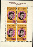 1964-Alto Volta (MNH=**) Posta Aerea Foglietto Quattro Valori "in Commemorazione - Alto Volta (1958-1984)