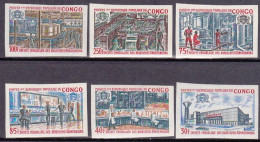 1973-Congo (MNH=**) Non Dentellati S.6v."associazione Congolese Birraia,varie Fa - Otros & Sin Clasificación