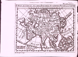 1720-L'Asia Secondo Il Sig.Dell'Isle Dell'accademia Reale Delle Scienze Dim.13x1 - Cartes Géographiques