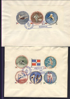 1960-Dominicana Due Foglietti S.8v. Non Dentellati "Olimpiadi Di Roma" Su Due Fd - Dominicaanse Republiek