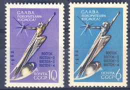 1962-Russia (MNH=**) Serie 2 Valori Conquista Del Cosmo - Otros & Sin Clasificación