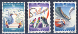 1993-Liechtenstein (MNH=**) Serie 3 Valori Olimpiadi Lillehammer - Ongebruikt