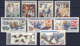 1985-Cecoslovacchia (MNH=**) 2 Serie 9 Valori - Autres & Non Classés