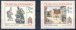 1983-Cecoslovacchia (MNH=**) Serie 2 Valori Arte - Autres & Non Classés