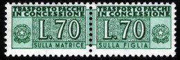 1982-Italia (MNH=**) Pacchi In Concessione L.70 Verde - 1946-60: Ungebraucht