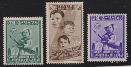 1937-Italia (MLH=*) Posta Aerea 3 Valori Colonie Estive - Ongebruikt