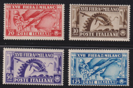 1936-Italia (MNH=**) Serie 4 Valori Fiera Di Milano (394/7) - Mint/hinged