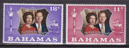 1972-Bahamas (MNH=**) S.2v."25 Anniversario Nozze D'argento Elisabetta II" - Bahrein (...-1965)