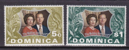 1972-Dominica (MNH=**) S.2v."25 Anniversario Nozze D'argento Elisabetta II" - Dominica (1978-...)