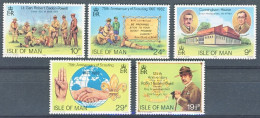 1982-Isola Di Man (MNH=**) S.5v."Scouts 75° Anniversario" - Isle Of Man
