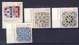 1981-Portogallo (MNH=**) 4 Serie 4 Valori Maioliche - Andere & Zonder Classificatie