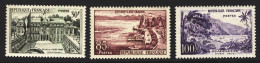 1959-Francia (MNH=**) S.3 V. Definitiva "Paris, Evian Les Bains, Guadeloupe" - Nuovi