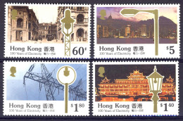 1990-Hong Kong (MNH=**) S.4v."Electrification Of Hong Kong" - Neufs