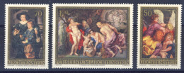 1976-Liechtenstein (MNH=**) Serie 3 Valori Quadri Di Rubens - Neufs