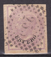 1874-Levante (F=on Piece) Piccolo Frammento Del 60c., Angolo Difettoso, Cat.Sass - Non Classificati