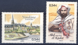 2008-Francia (MNH=**) 2 Serie 2 Valori Turistica Vendine, Emiro Abd El Kader - Ongebruikt