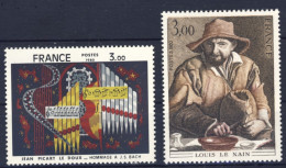 1980-Francia (MNH=**) Serie Due Valori Opere D'arte - Usados