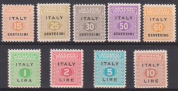 1943-Occupazione Anglo Americana (MNH=**) Serie 9 V. - Occup. Anglo-americana: Sicilia