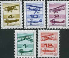 1988-Ungheria (MNH=**) Posta Aerea S.5v."storia Dell'aviazione Ungherese Aeropla - Andere & Zonder Classificatie