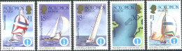 1987-Salomone Isole (MNH=**) S.5v."campionato Velico Mondiale America's Cup Yach - Islas Salomón (1978-...)