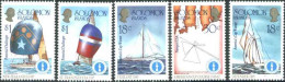 1987-Salomone Isole (MNH=**) S.5v."campionato Velico Mondiale America's Cup Yach - Islas Salomón (1978-...)