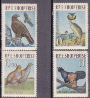 1963-Albania (MNH=**) S.4v."uccelli"catalogo Yvert Euro 23 - Albanië