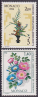 1981-Monaco (MNH=**) S.2v."fiori,concorso Di Composizione Floreale"catalogo Unif - Andere & Zonder Classificatie