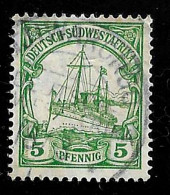 1906  SMS Hohenzollern Michel DR-SWA 25 Stamp Number DR-SWA 27 Yvert Et Tellier DR-SWA 27 Used - German South West Africa