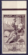 1923-San Marino (MNH=**) 30c.prova Non Dentellata Su Carta Patinata,catalogo Sas - Ongebruikt