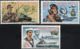 1968-Nuova Zelanda (MNH=**) S.3v."forze Armate,soldati" - Andere & Zonder Classificatie