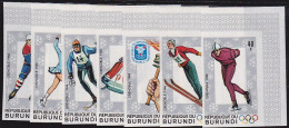 1968-Burundi (MNH=**) S.7v.non Dentellati,angolo Di Foglio "Olimpiade Invernale  - Andere & Zonder Classificatie