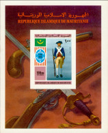 1975-Mauritania (MNH=**) Cartoncino Prova Foglietto Posta Aerea S.1v.non Dentell - Mauretanien (1960-...)