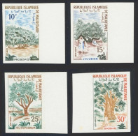 1967-Mauritania (MNH=**) 4 Valori Non Dentellati "alberi Diversi" Bordo Di Fogli - Mauritania (1960-...)
