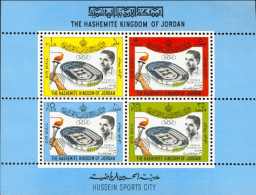 1964-Giordania (MNH=**) Foglietto S.4v." Olimpiadi Di Tokyo" - Jordan